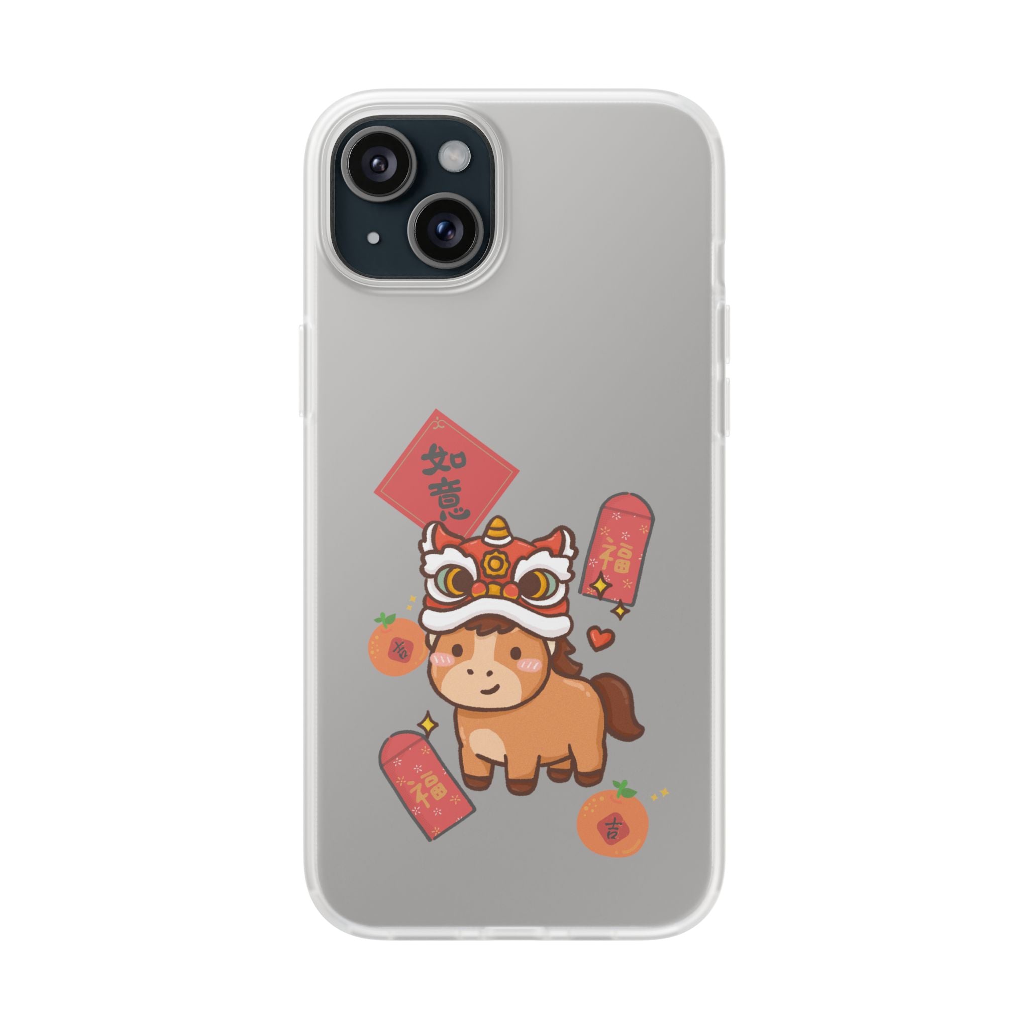 Chinese New Year Year of the Fire Horse Lion Dance iPhone Case