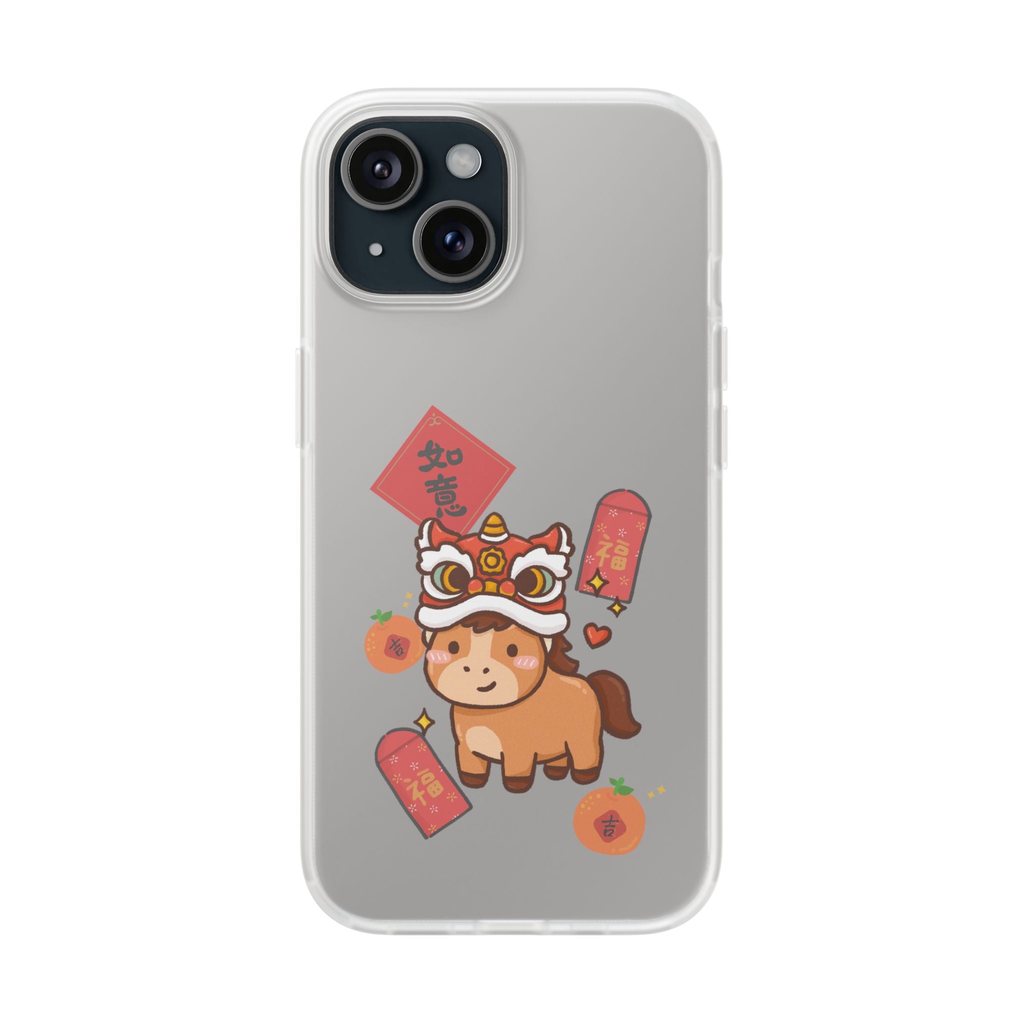 Chinese New Year Year of the Fire Horse Lion Dance iPhone Case