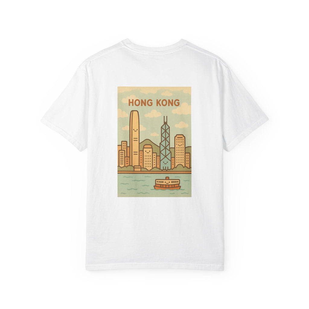 Hong Kong Cartoon Skyline Graphic T-shirt