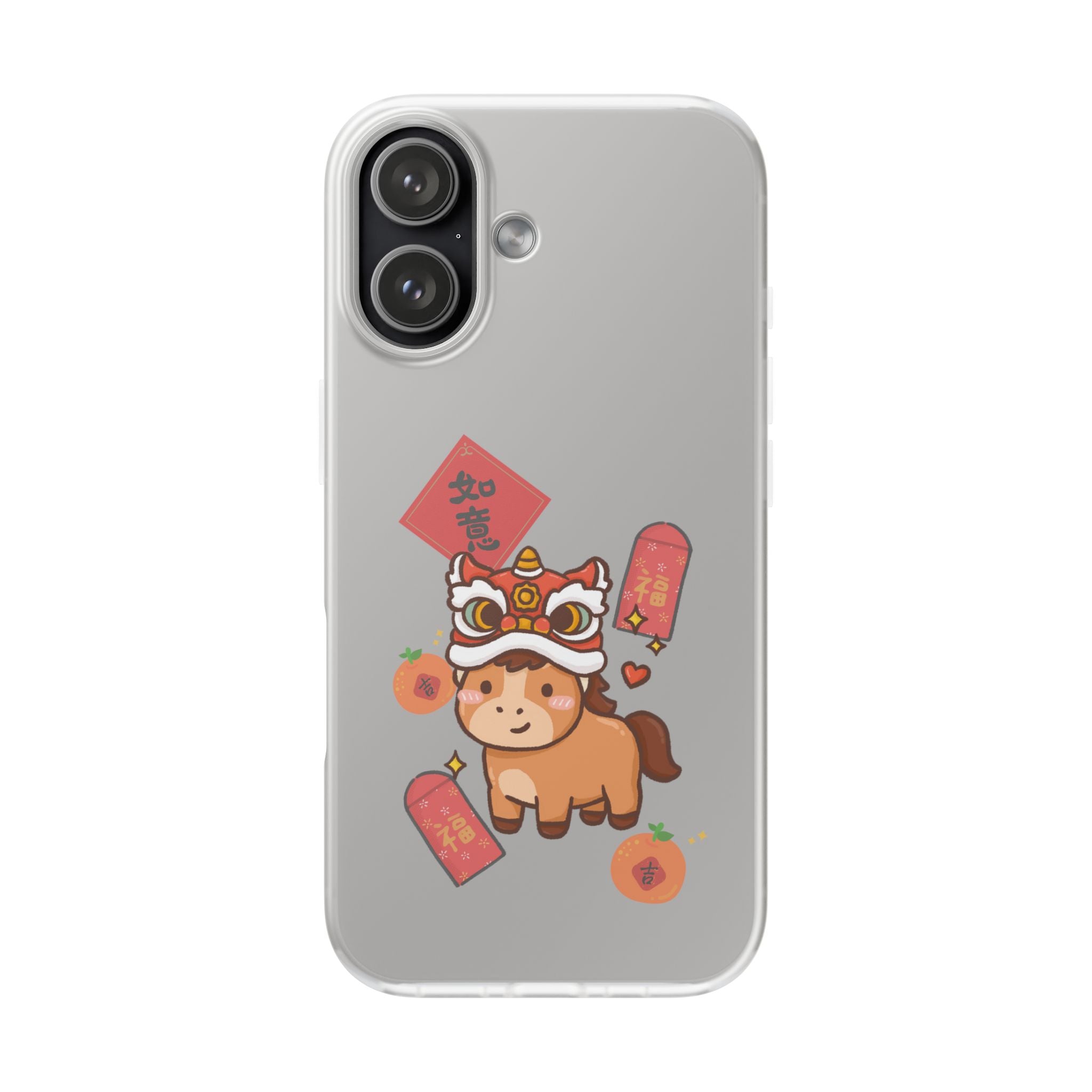 Chinese New Year Year of the Fire Horse Lion Dance iPhone Case