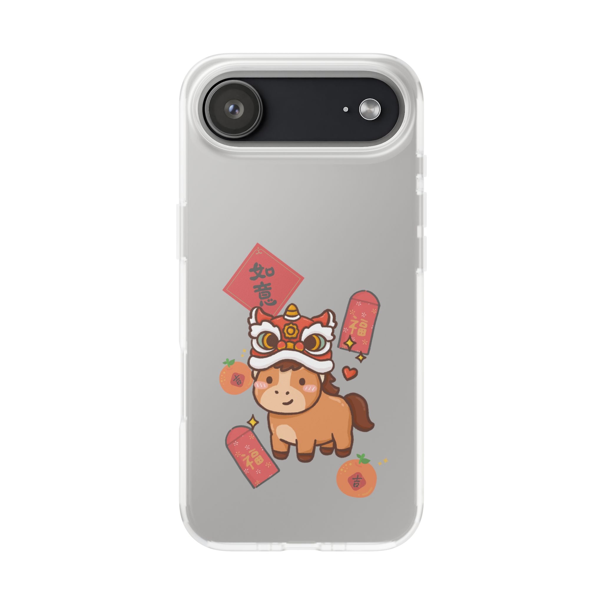 Chinese New Year Year of the Fire Horse Lion Dance iPhone Case